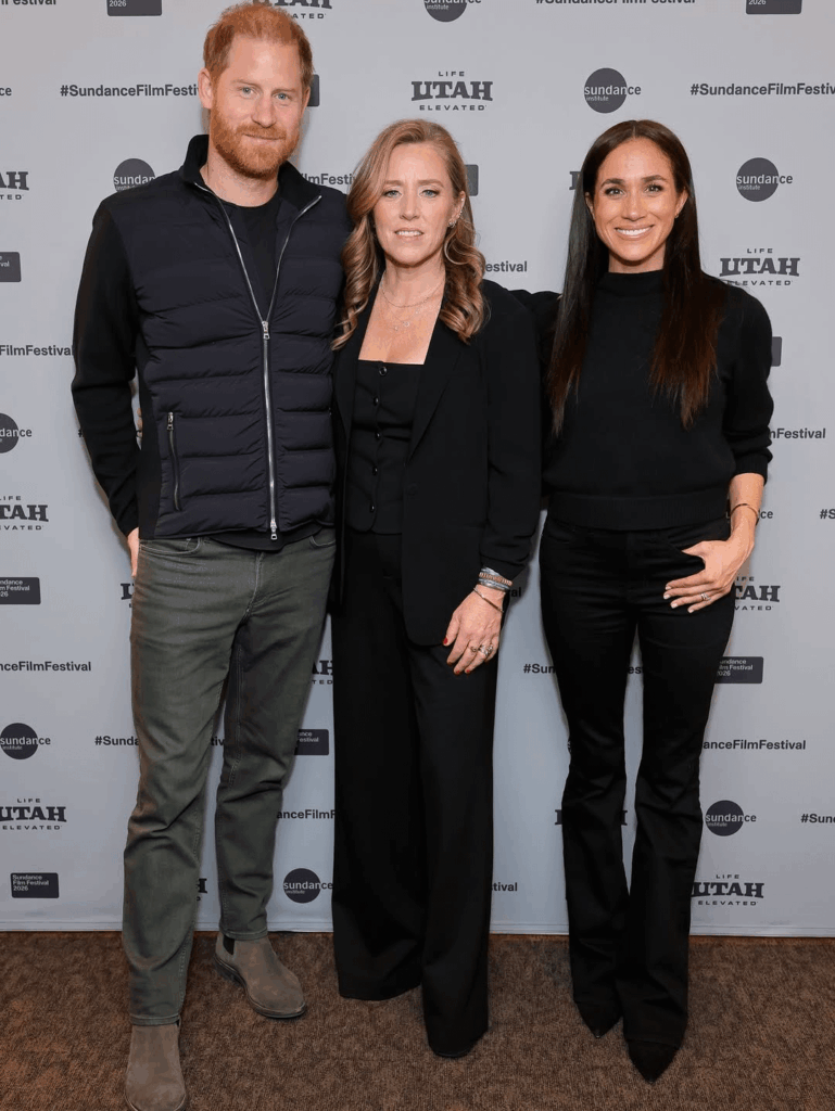 Meghan and Harry at Sundance last night at the premiere of Cookie Queens!