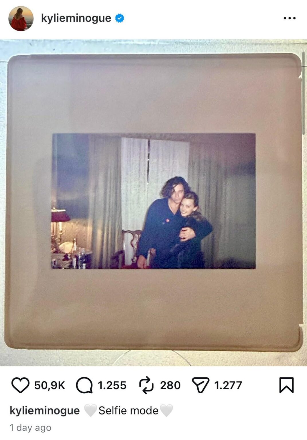 Kylie Minogue's instagram post on Michael Hutchence's birthday