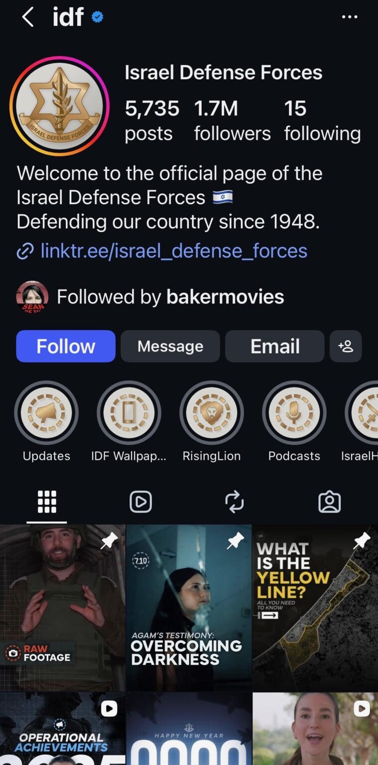 'Anora' director Sean Baker has started following the IDF