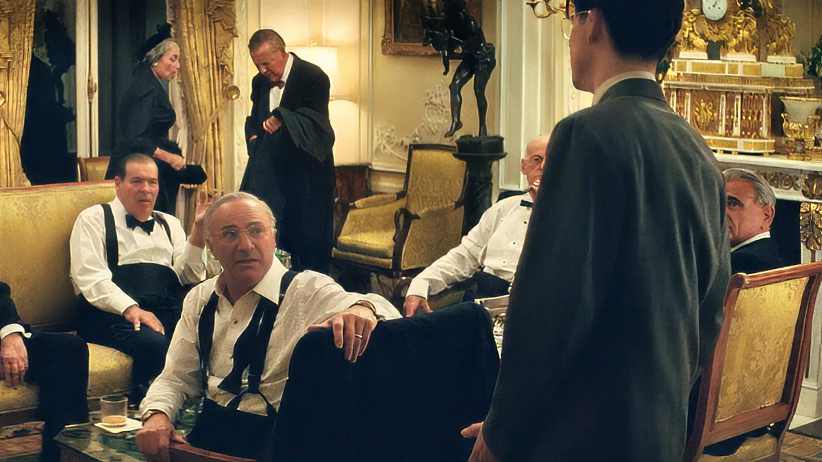 Kevin O'Leary with Timothee Chalamet in Marty Supreme