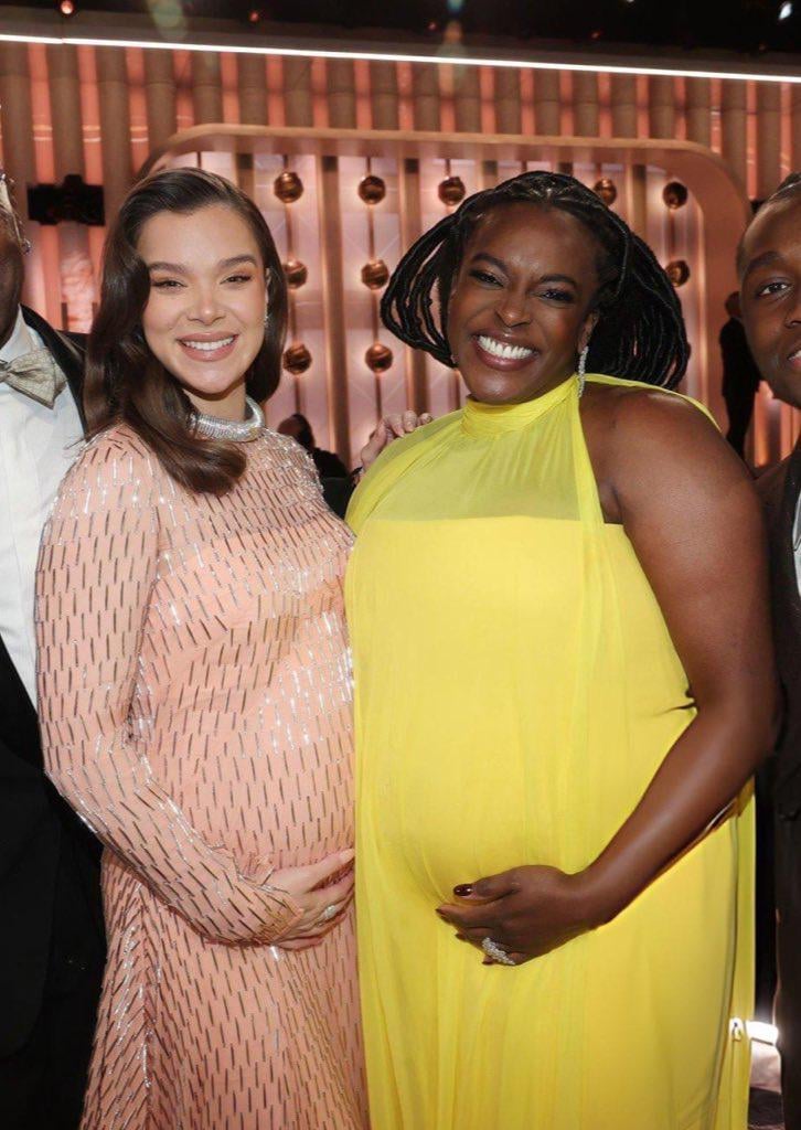 Hailee Steinfeld and Wunmi Mosaku at the Golden Globes
