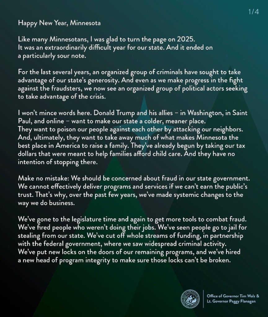 Tim Walz, the Democrats' 2024 vice presidential candidate, says he will not run for a third term as Minnesota governor.