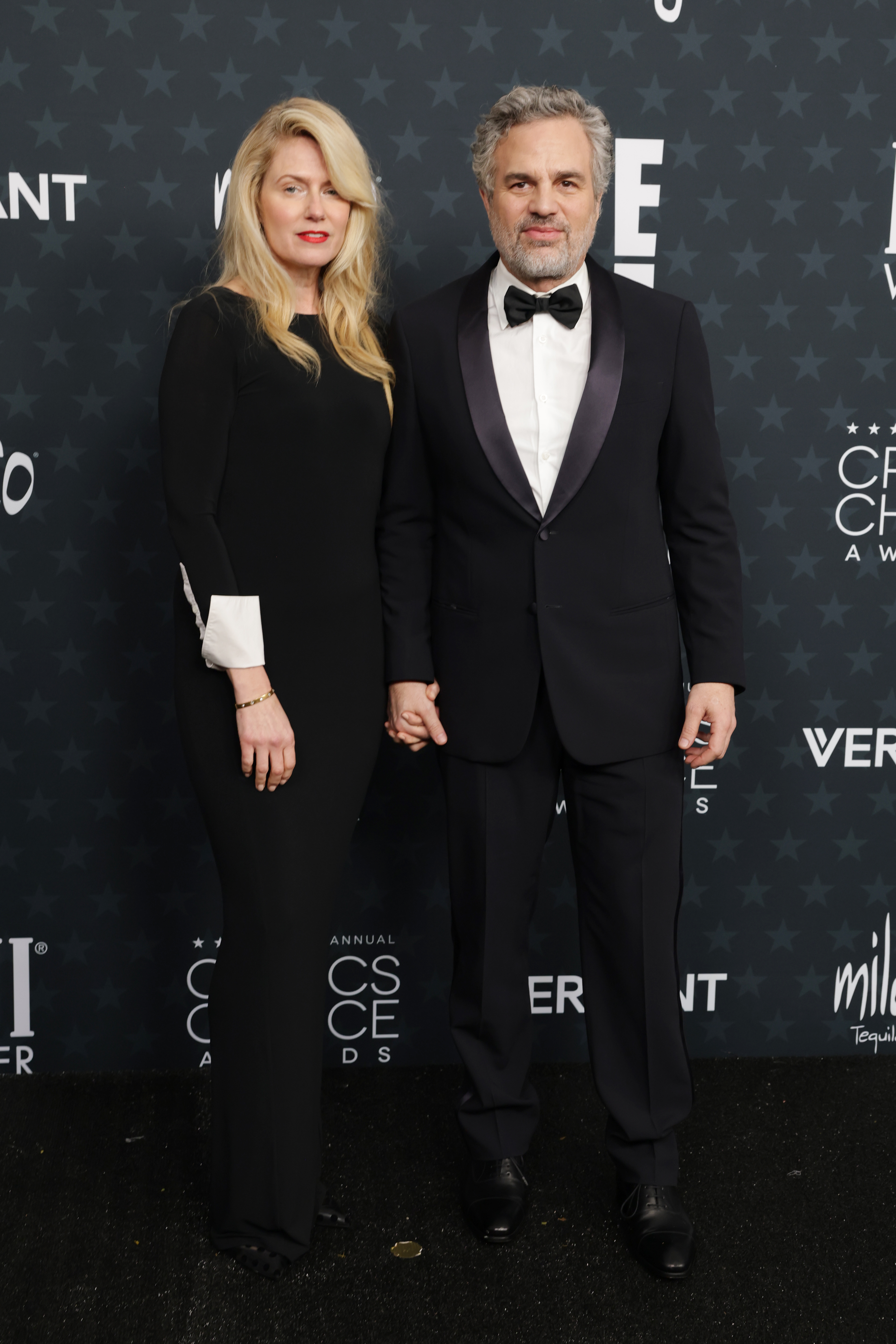 Mark Ruffalo and Sunrise Coigney attend the 31st Annual Critics Choice Awards at Barker Hangar on January 04, 2026 in Santa Monica, California