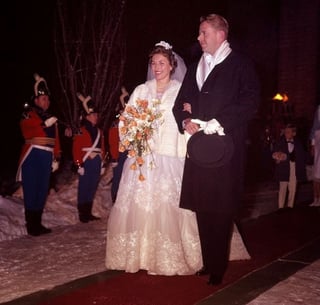 Royal Weddings of the Past: Princess Astrid of Norway and Johan Martin Ferner in January 1961