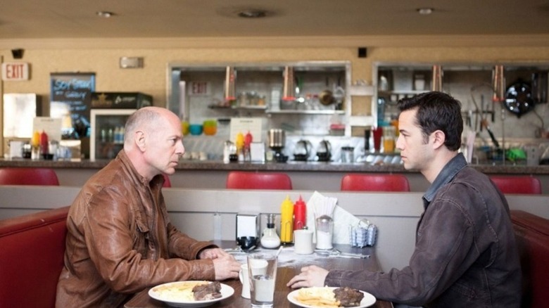 Old Joe and Joe sitting at a diner in 