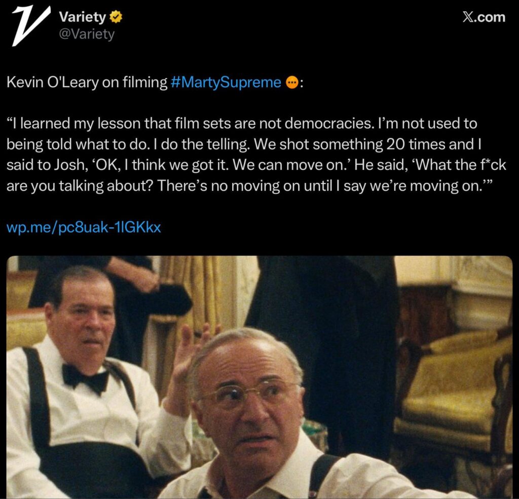 Investor Kevin O’Leary on filming ‘Marty Supreme’