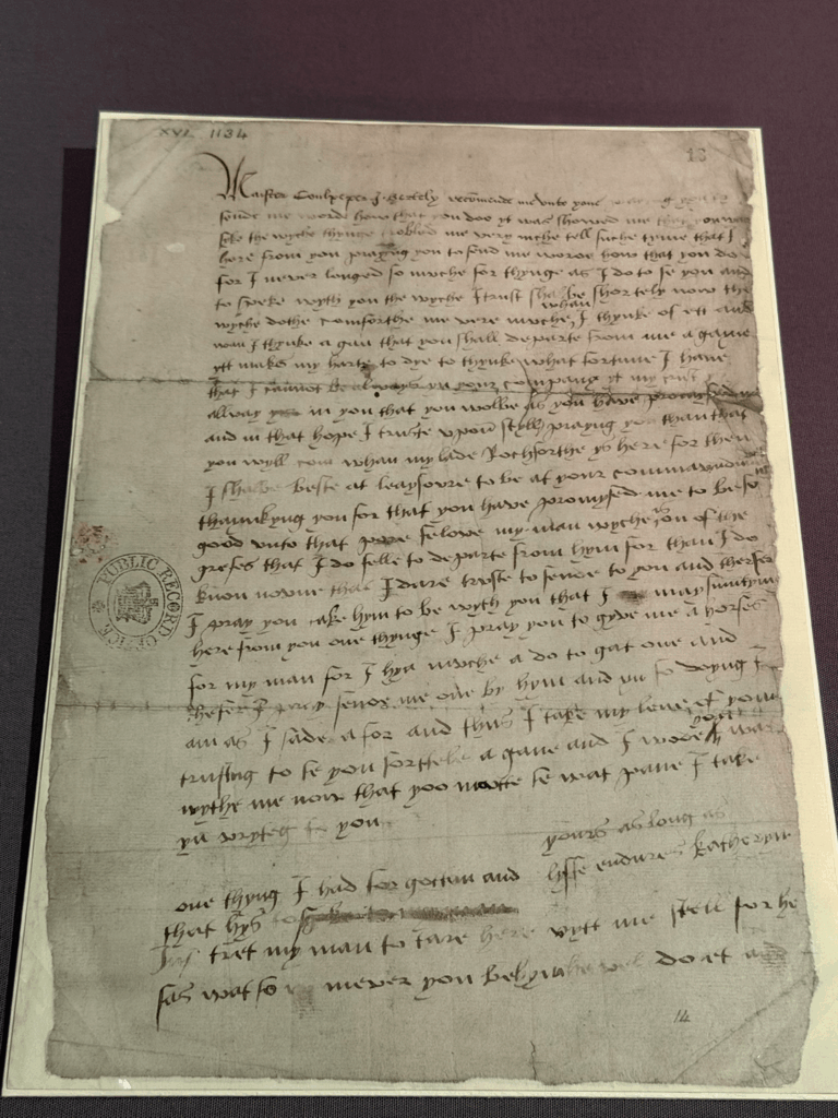 Only surviving letter written by Catherine Howard, fifth wife of Henry VIII, to her lover to go on display at National Archives in a new (free!) exhibition called 'Love Letters' opening Jan 24.