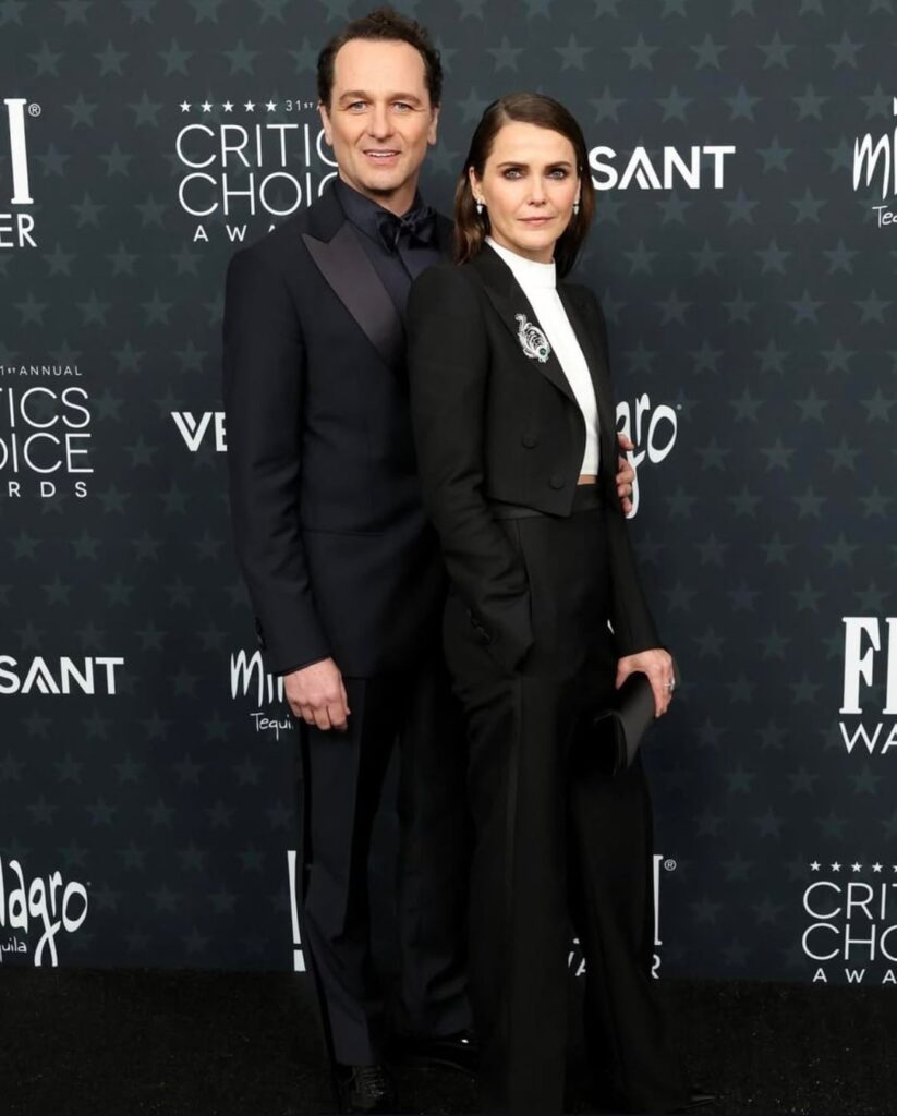 Keri Russell and Matthew Rhys suit up for the Critics Choice Awards