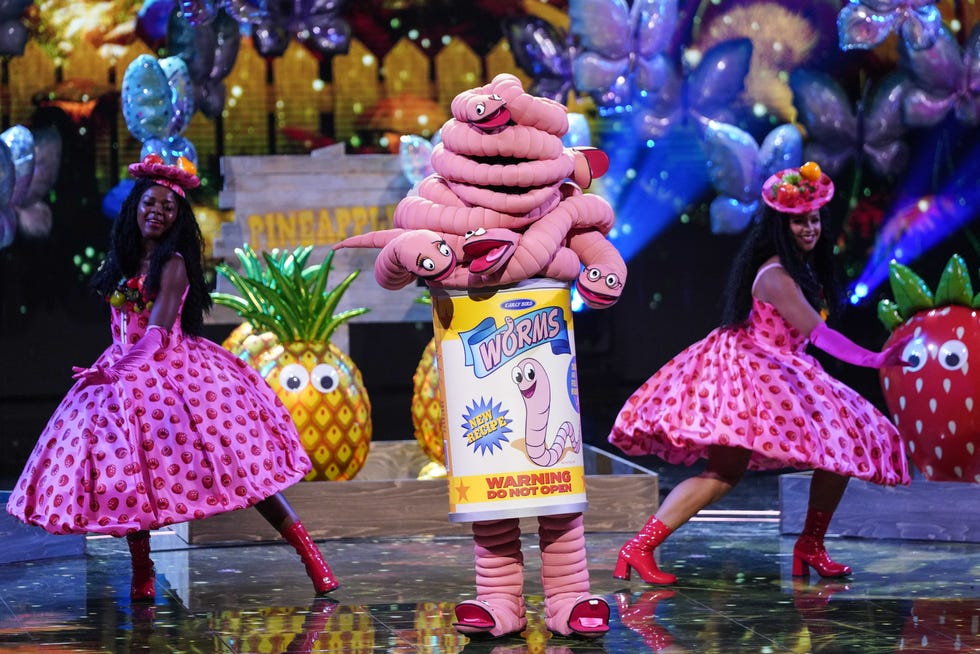 masked singer contestant clues masked singer can of worms perfoming