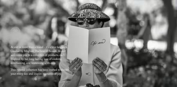 Glam new photo of Meghan in the As Ever website Glam new photo of Meghan in the As Ever website