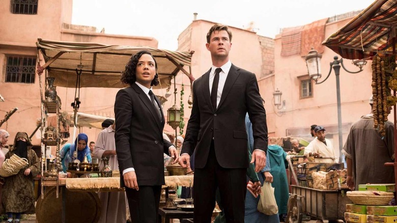 Agent M and Agent H figuring out where their target went in 