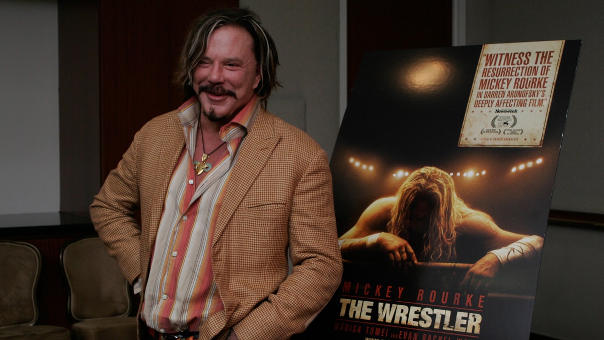 Mickey Rourke attends an event for "The Wrestler"