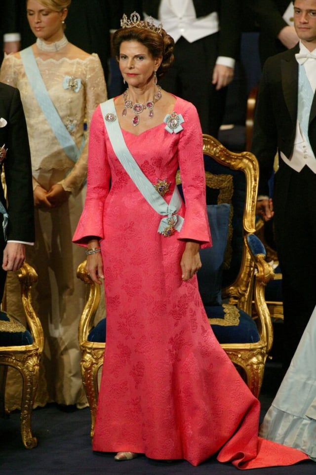Queen Silvia of Sweden's most memorable Nobel Prize gowns.
