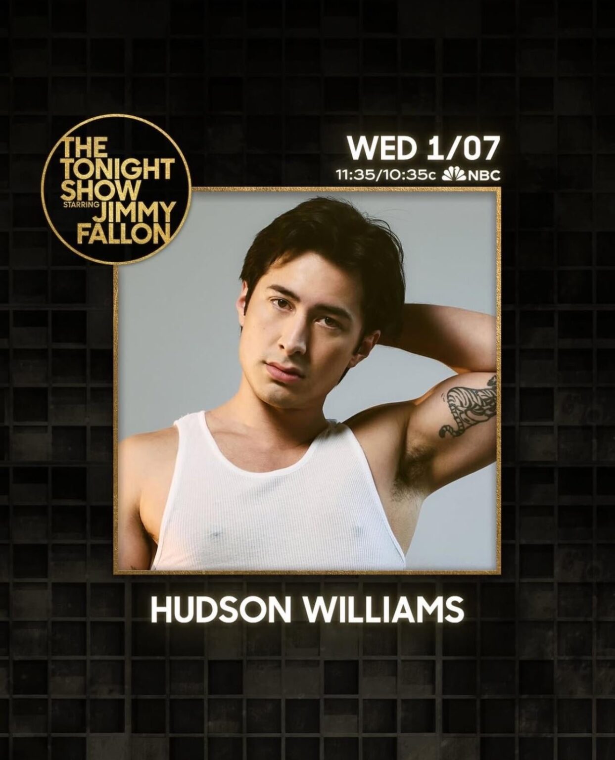 Hudson Williams will be on Jimmy Fallon’s ‘The Tonight Show’ this Wednesday, January 7th.

It will mark his Late Night show debut.