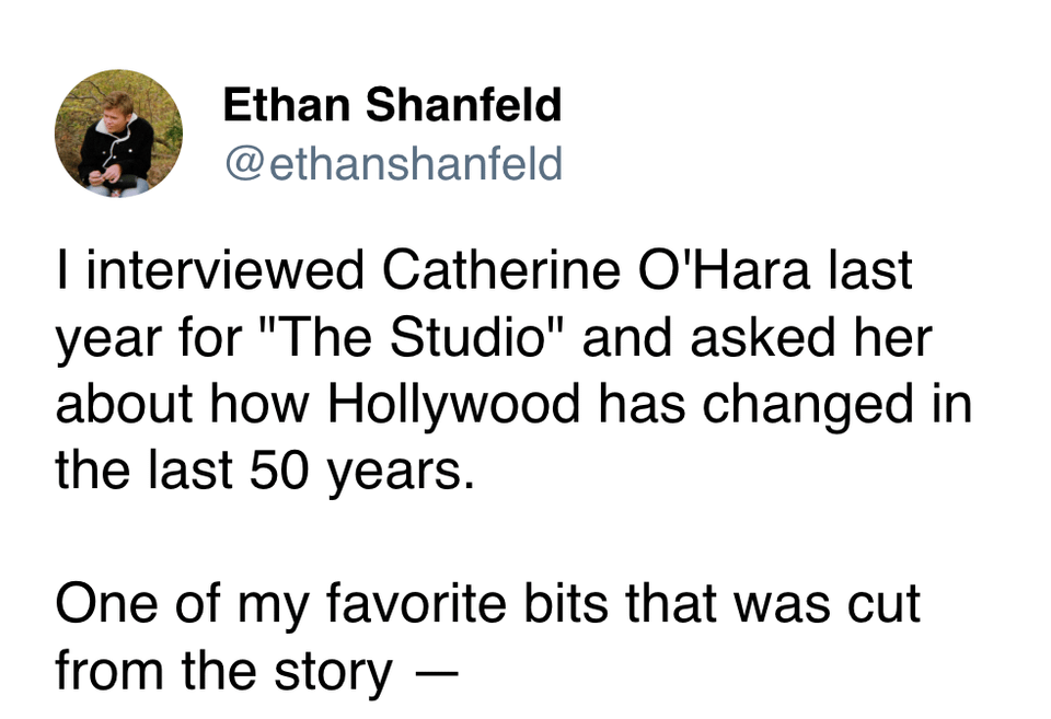 Catherine O'Hara on how Hollywood has changed in the last 50 years
