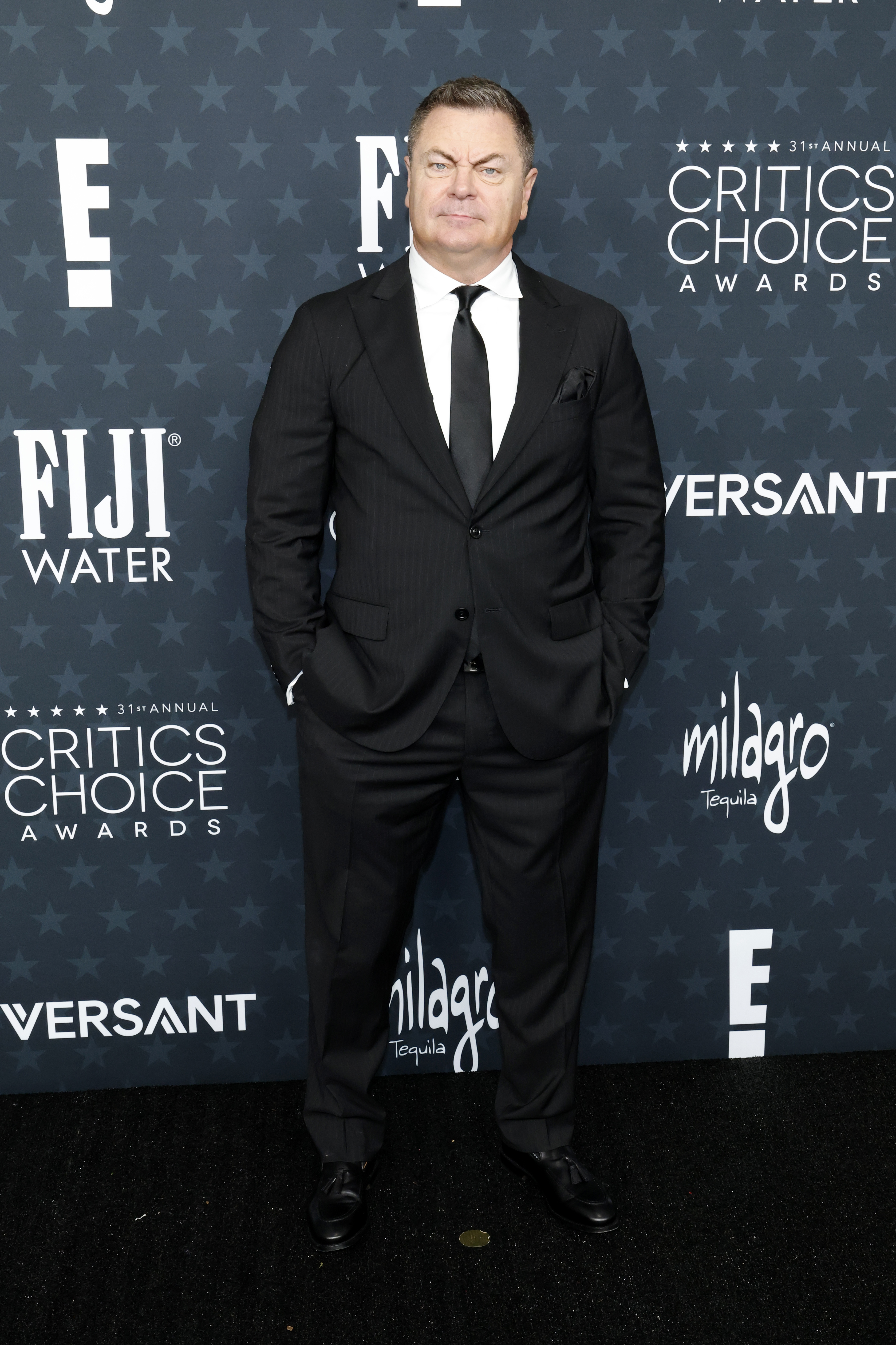 Nick Offerman attends the 31st Annual Critics Choice Awards at Barker Hangar on January 04, 2026 in Santa Monica, California