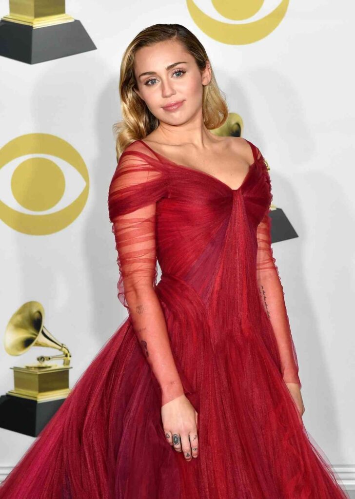 Miley Cyrus at the 60th Annual GRAMMY Awards on January 28, 2018.
