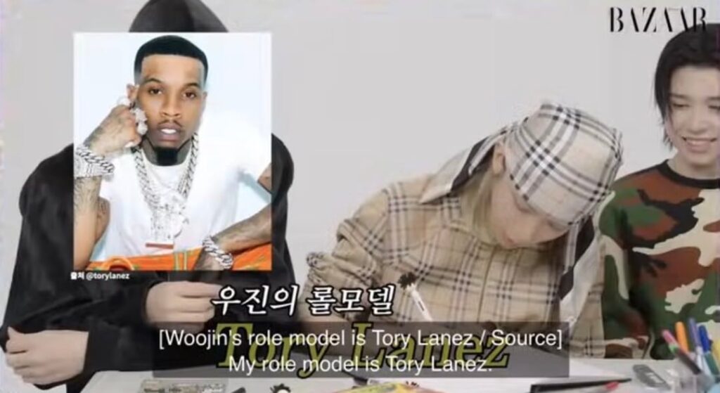 Kpop idols, Woojing from Lngshots, names Tory Lanez as his role model