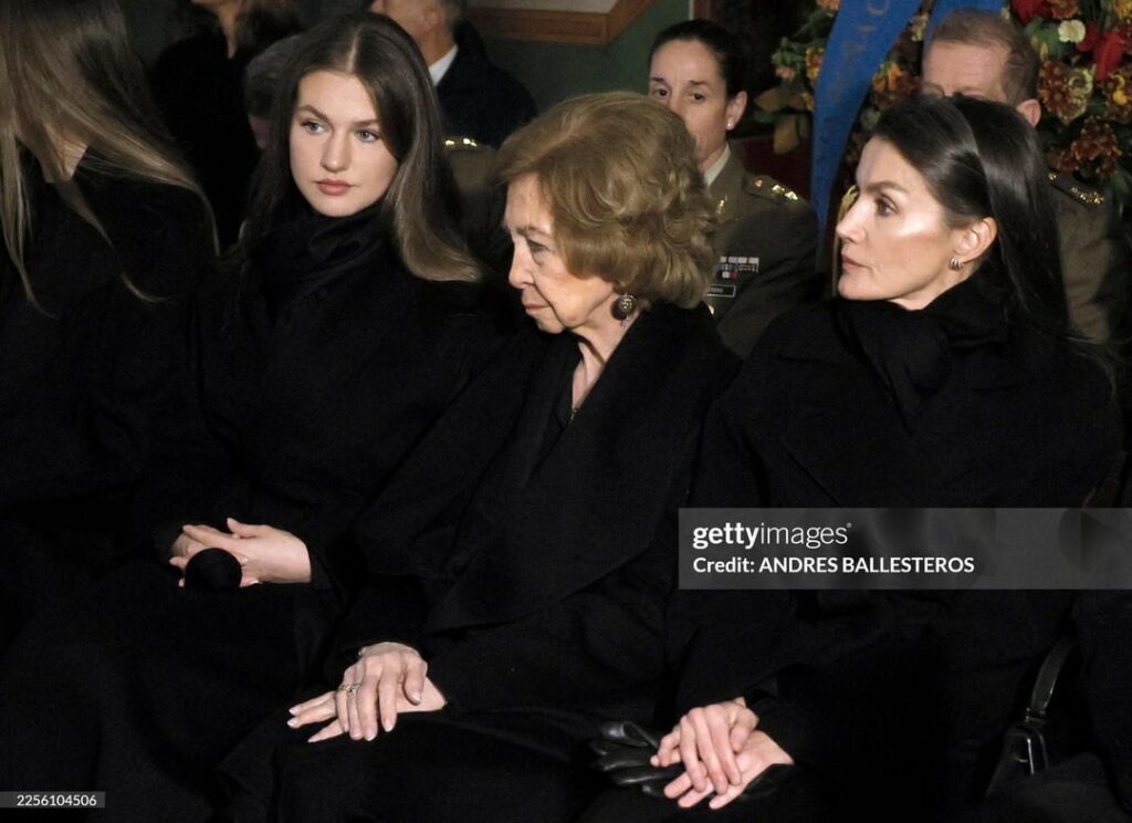 Spanish royal family attend memorial service for Queen Sofia’s late sister, Princess Irene of Greece