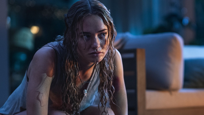 Lucy with wet hair in Primate