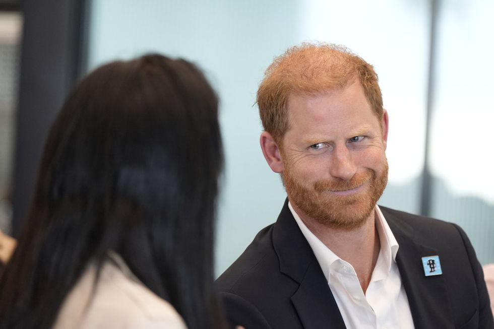 Prince Harry on his last visit to the UK