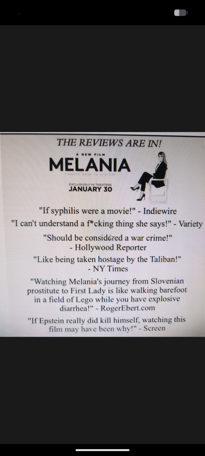 The movie reviews are in apparently