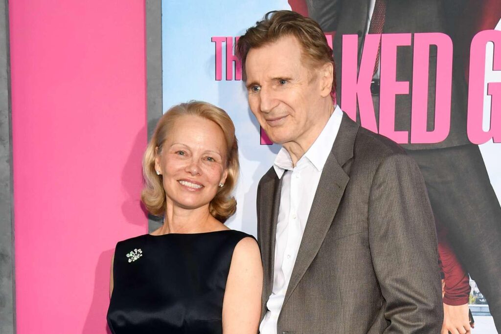 Pamela Anderson Says 'the Vibes Were Real' with Liam Neeson: We Were 'Blowing Off Steam' Together