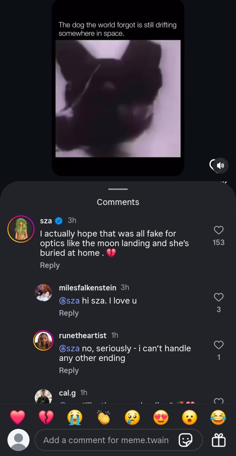 SZA believes the moon landing is fake