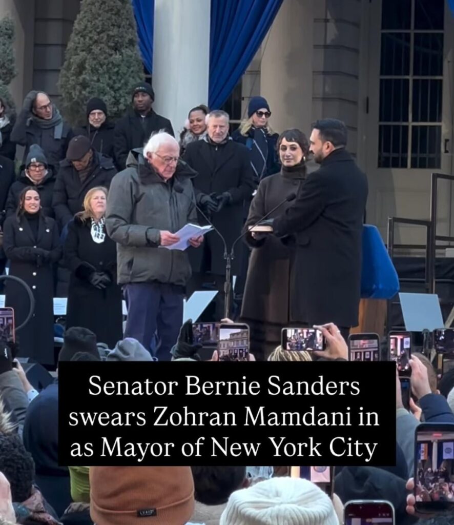 Bernie Sanders swears Zohran Mamdani in as NYC Mayor