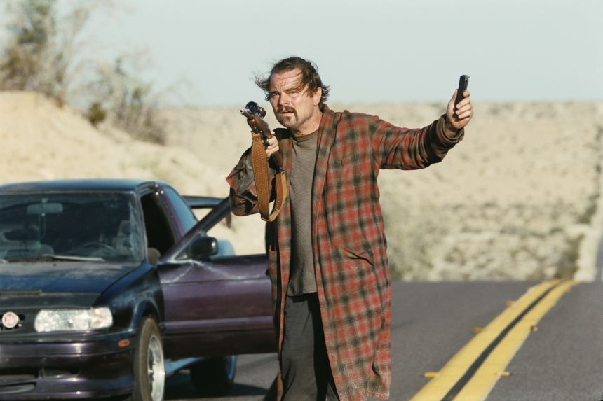 Leonardo DiCaprio as Bob Ferguson in “One Battle After Another.”