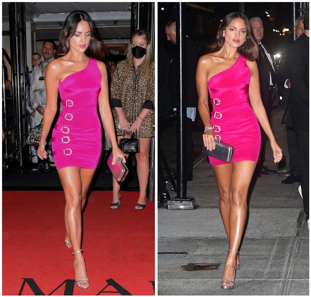 Eiza González, arriving at Vogue's Met Gala After Party (NYC, Sept 2021)