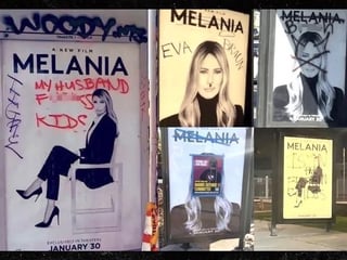 Melania Trump movie posters across L.A. defaced with Hitler stache