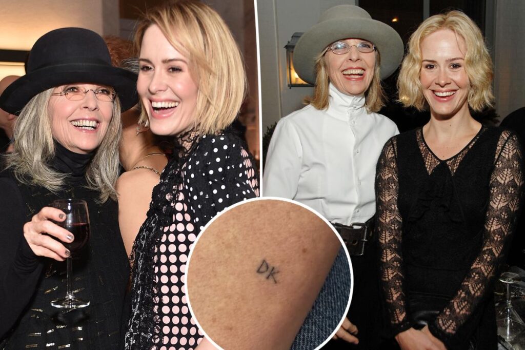 Sarah Paulson debuts tattoo dedicated to Diane Keaton on late actress' 80th birthday