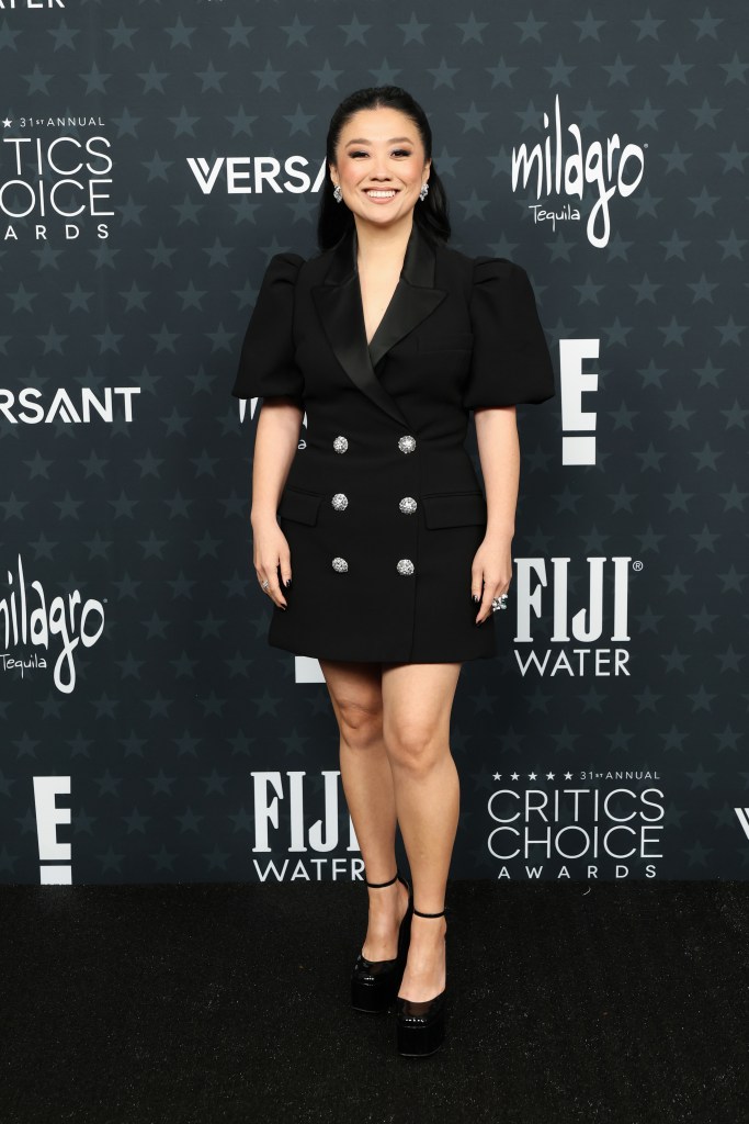 Sherry Cola attends the 31st Annual Critics Choice Awards at Barker Hangar on January 04, 2026 in Santa Monica, California