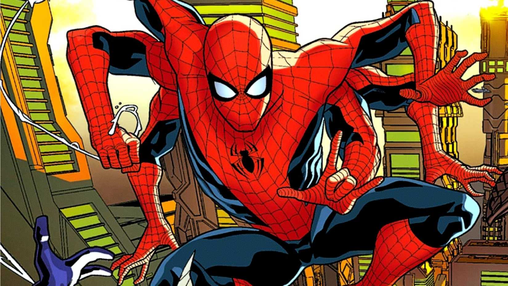 Six-Armed Spider-Man swings through the city
