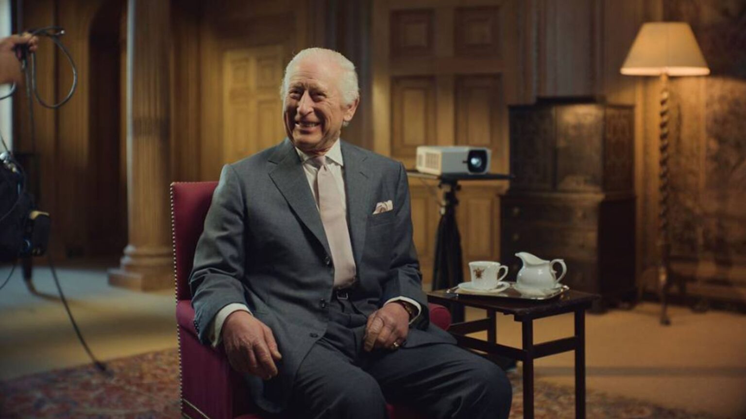 The King at Dumfries House. Pic: PA