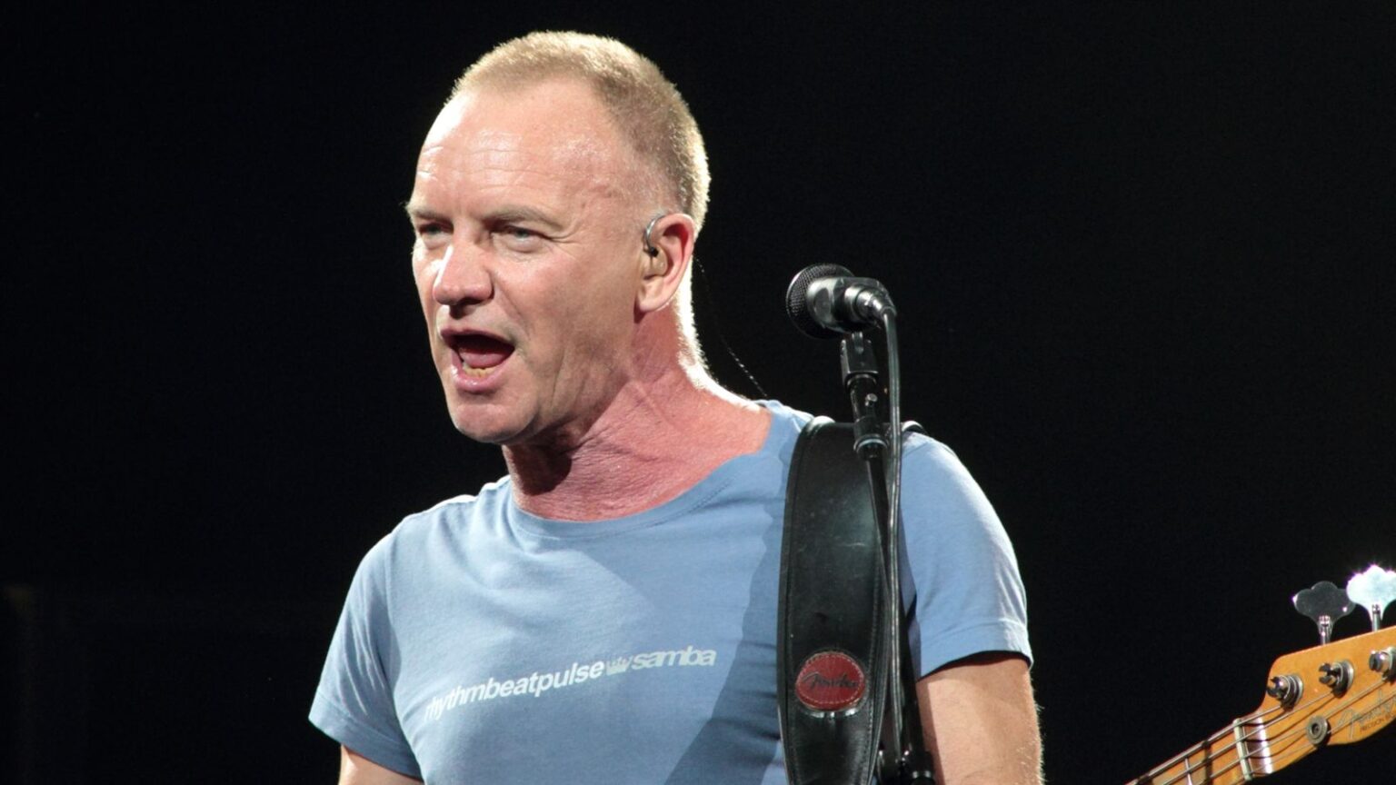 Sting during his Back To Bass tour in 2013. Pic: AP