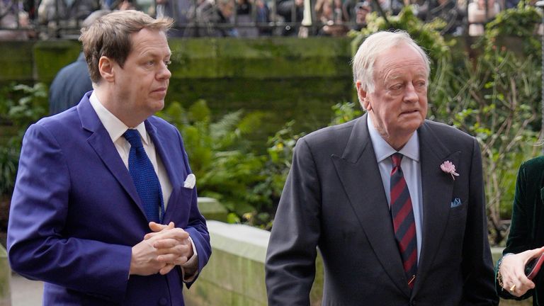 Tom Parker-Bowles (left) and Andrew Parker-Bowles.
Pic: PA