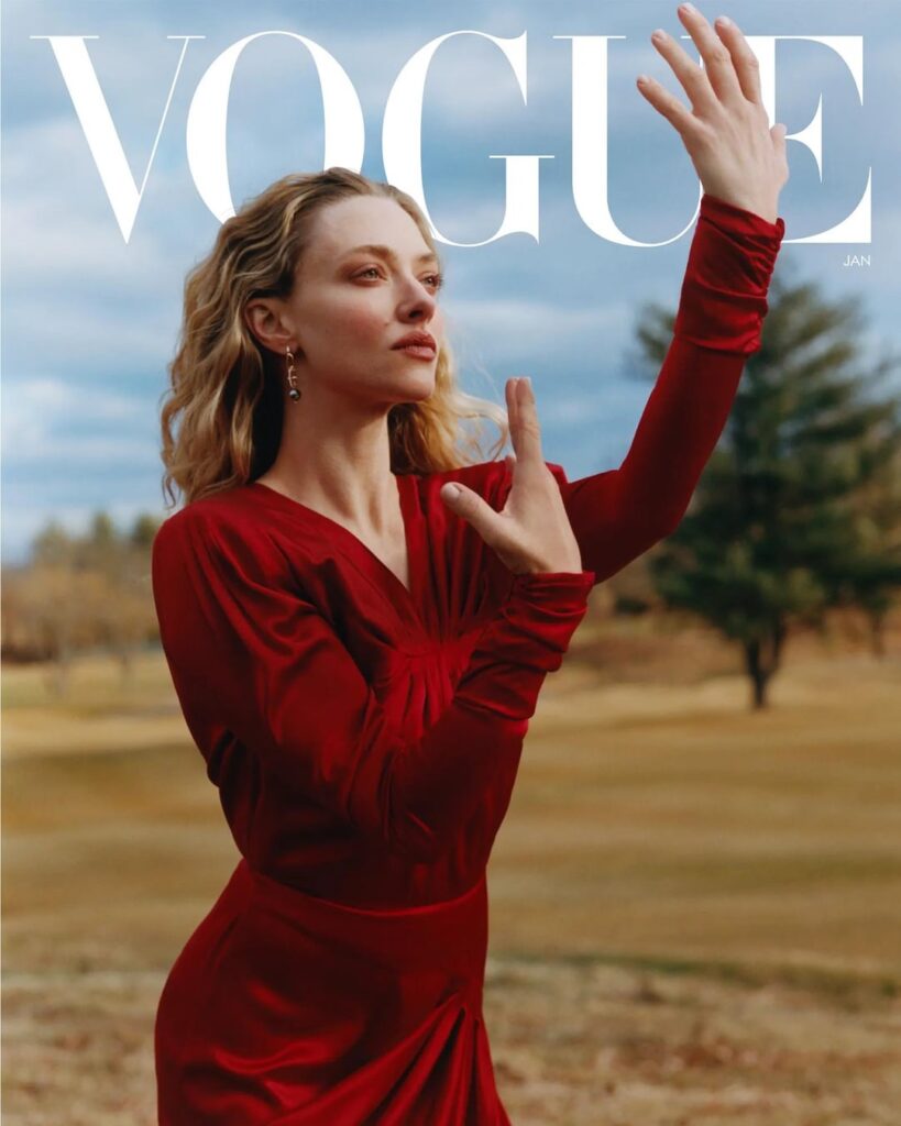Amanda Seyfried for the January 2026 digital issue of Vogue; Photography by Eddie Wrey