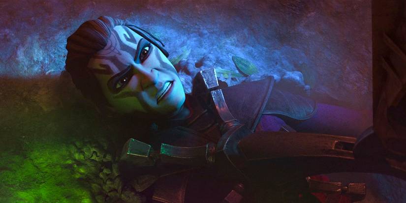 General Grievous slams Morgan Elsbeth's mother to the ground in Star Wars: Tales of the Empire season 1