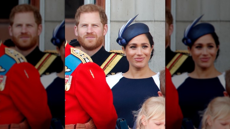 Prince Harry and Meghan Markle at the 2019 Trooping the Colour