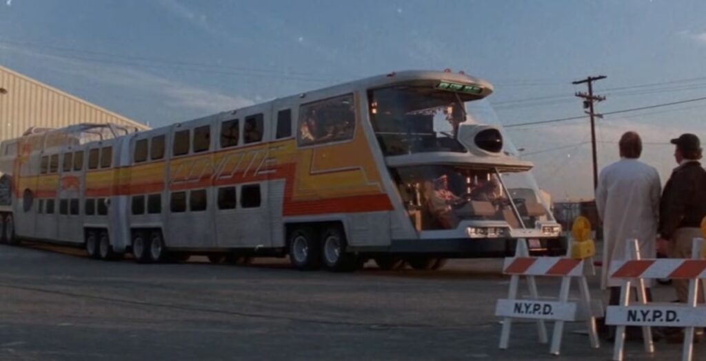 The Full-Sized 32-Wheeled, Articulated Bus Built For A 1976 Movie The Full-Sized 32-Wheeled, Articulated Bus Built For A 1976 Movie