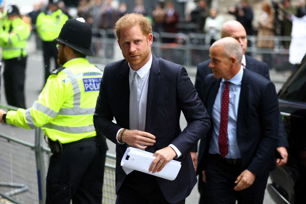 \u200bPrince Harry arrives at the High Court