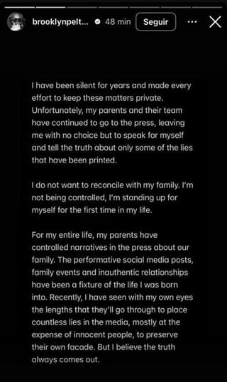 Brooklyn Beckham made a statement about the relationship breakdown with his parents