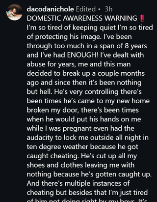 The ex-partner of Kavnsas City Chiefs wide receiver Rashee Rice has accused of him of significant domestic abuse over their 8 year relationship, including laying hands on her while she was pregnant with their child. She included 14 images of injuries or property damage caused by Rice.