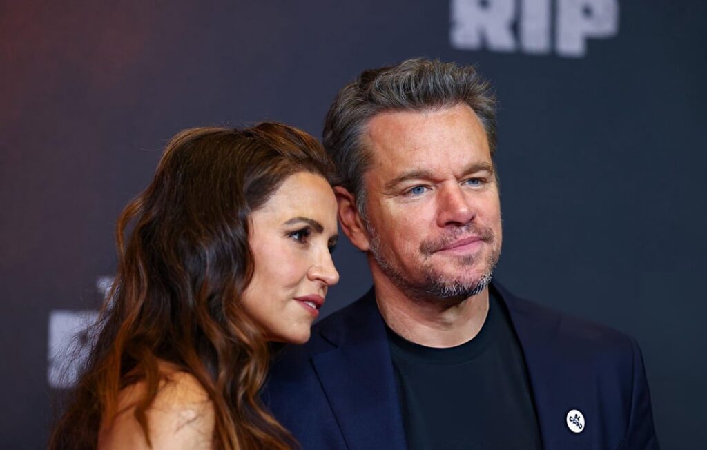 Matt Damon with his wife Luciana and their four daughters, Alexia, 25, Isabella, 19, Gia, 17, and Stella, 15, at the New York City premiere of his new Netflix film The Rip - January 13, 2026
