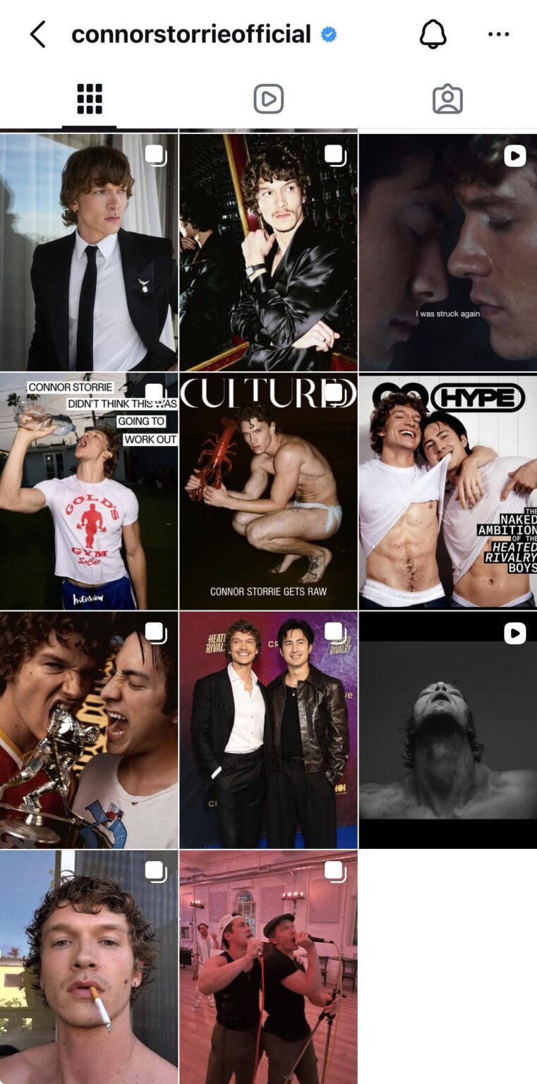 Connor Storrie deleted all his personal posts on Instagram