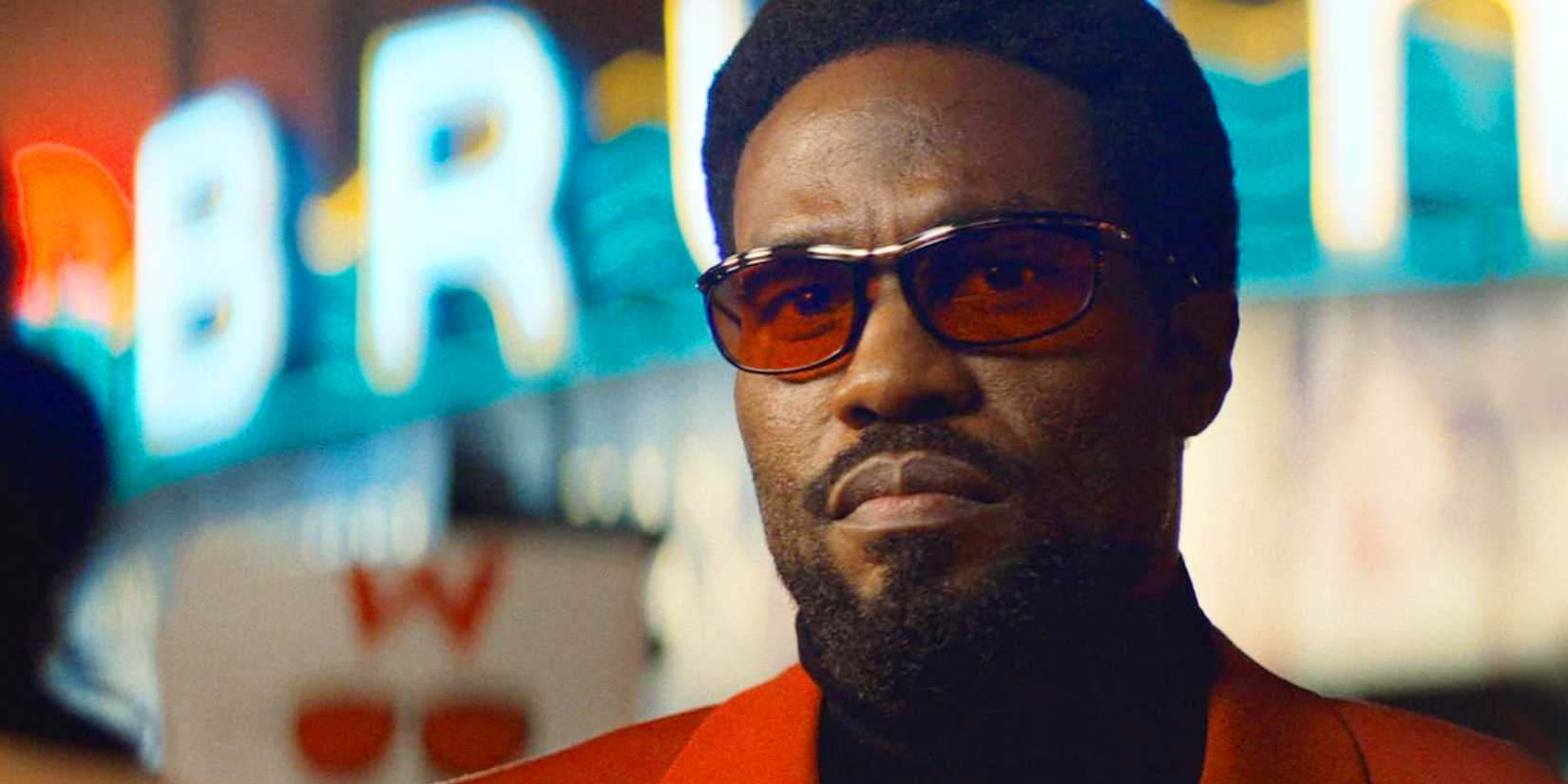 Yahya Abdul-Mateen II as Simon Williams in Wonder Man Wearing Red Sunglasses