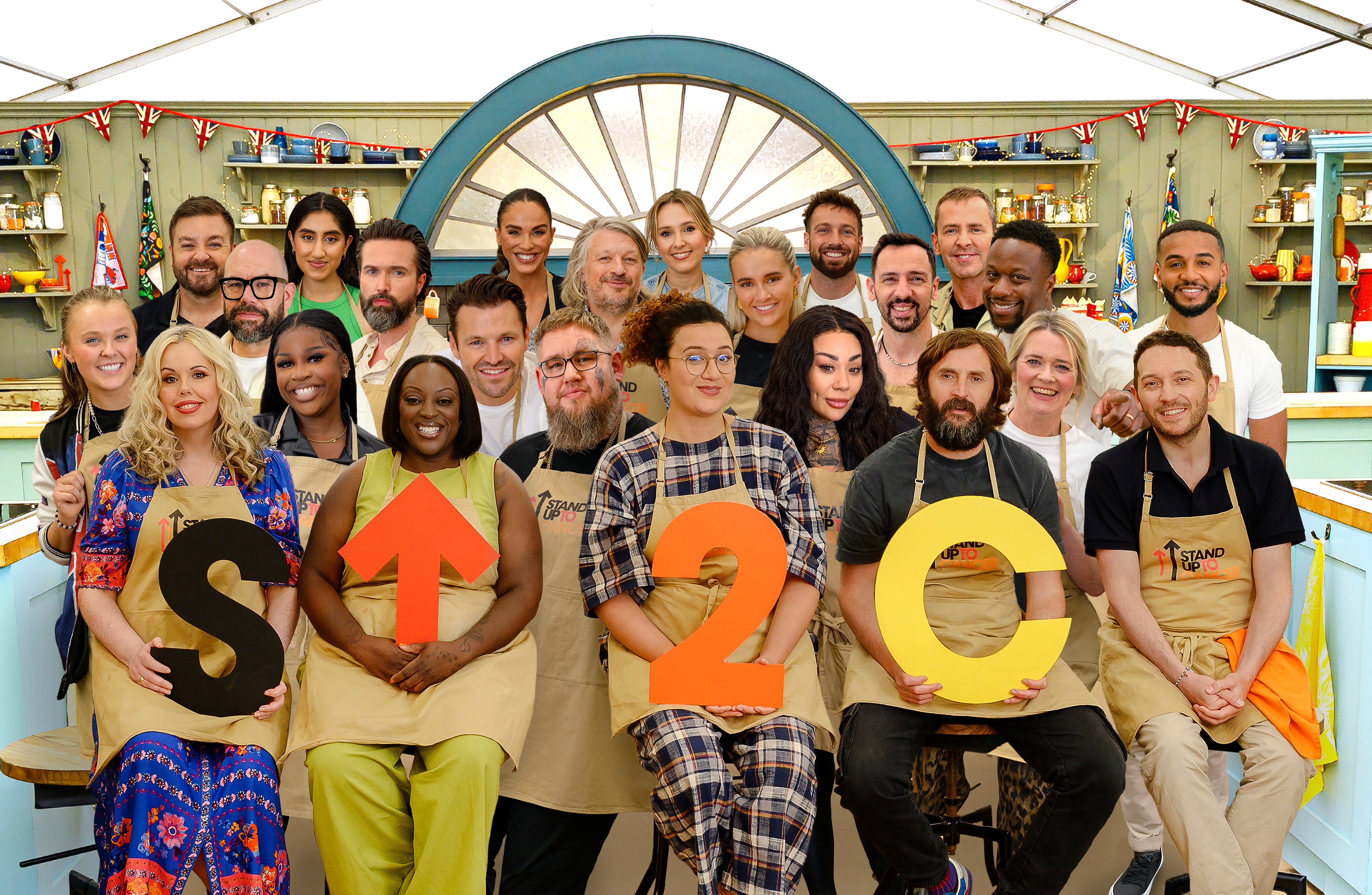 The cast of 'The Great Celebrity Bake Off for Stand Up To Cancer' 2026