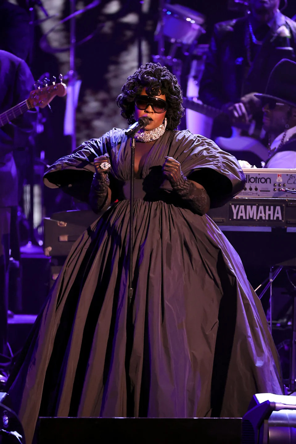 Lauryn Hill, seen here paying tribute to Roberta Flack at the Grammy Awards, is nominated for induction into the Rock & Roll Hall of Fame.
